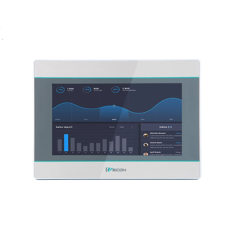 Wecon PI HMI Новый стиль 7 дюймов на основе веб SCADA Ethernet поддержка для автоматизации