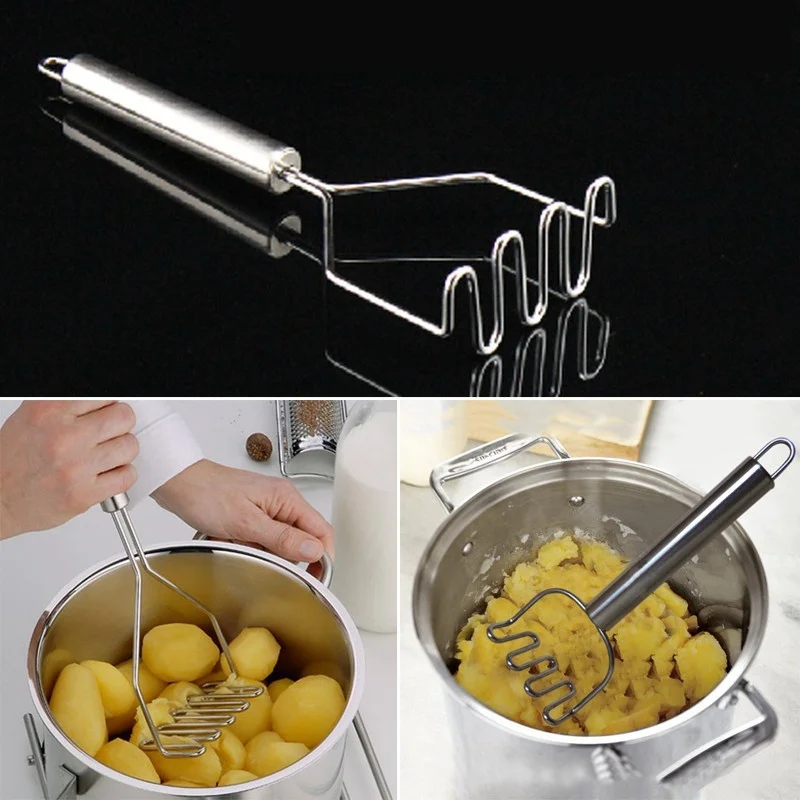 Мастика для картофеля из нержавеющей стали в форме волны|Дуршлаги и сита| |
