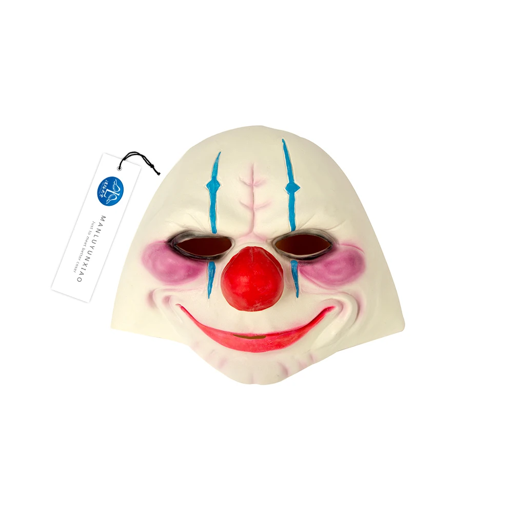 

MANLUYUNXIAO Payday Joker Latex Rubber Headgear Cosplay Costume Full Face Halloween Woman Man Children Wholesale