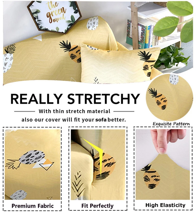 Эластичный чехол для дивана с принтом эластичный 1/2/3/4-местного домашний