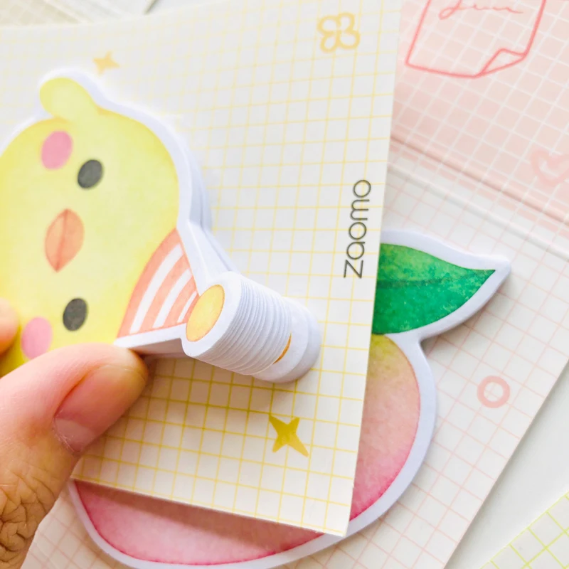 30 страниц Kawaii складной персик утка Кошка Собака Набор стикеров для заметок школа закрепленный блокнот