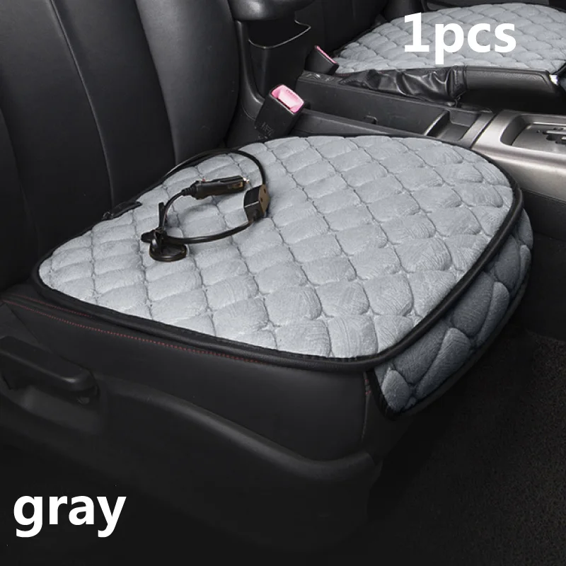 1-gray Автомобильная грелка 12 В, автомобильное сиденье, зимняя грелка, чехол для стула, грелка, маленький квадратный коврик, грелка, 4 цвета - Название цвета: 1-gray