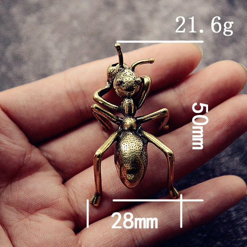 Миниатюрная Милая латунная статуя в форме змеи муравей украшение для стола