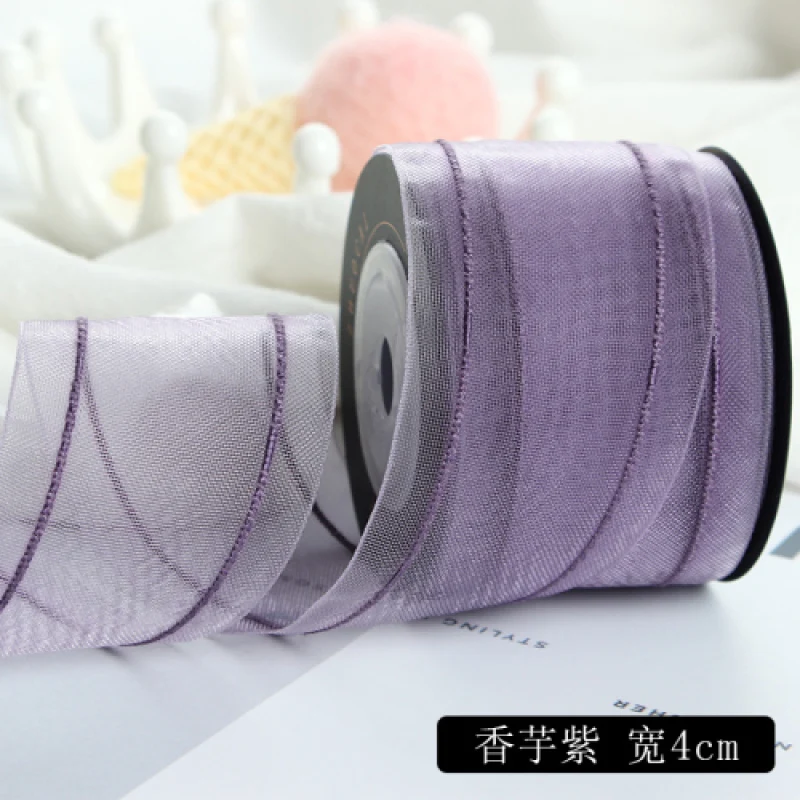 New Style Korean-Style Double-Line Ribbon Hair Accessories Band Bow Handmade DIY Gauze Flower Gift Packing | Дом и сад