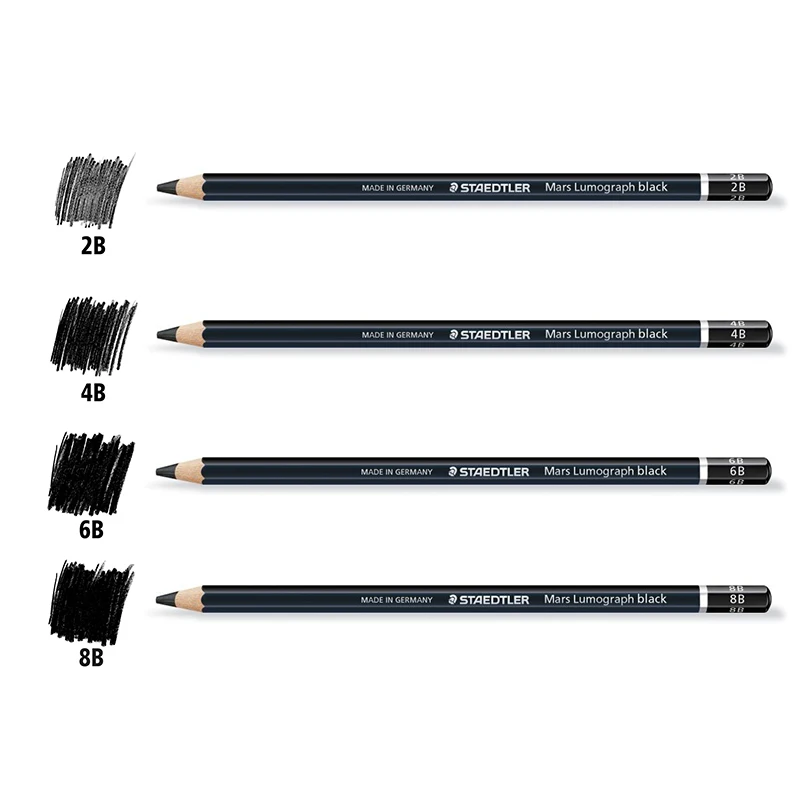 1 шт. Staedtler Ergosoft карандаш раскраска черный баррель Mars lumographic Рисование эскизы