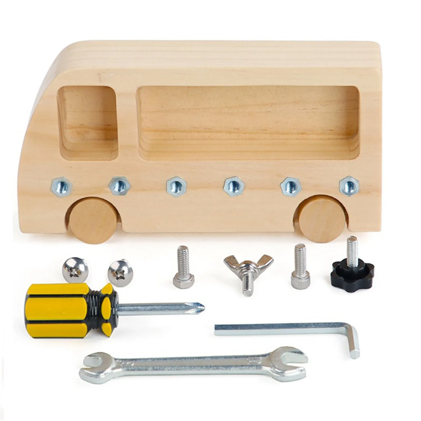 Занятые игрушки Монтессори занятый автобус дети учатся скручивать шурупы гайки