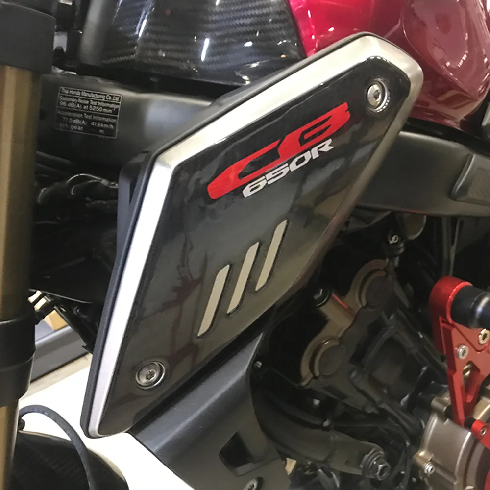 

3D Carbon Fiber Side Decals Tank Pad Gas Oil Sticker Motorcycles Decoration Accessories For cb650r CB 650R