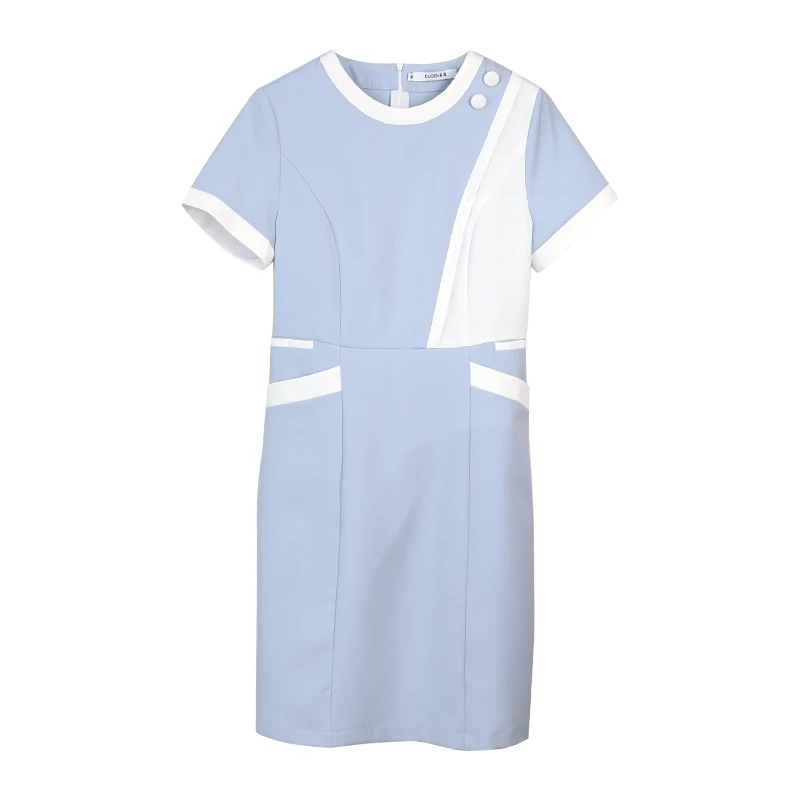 Летняя рабочая одежда для косметолога Женский комплект с коротким рукавом