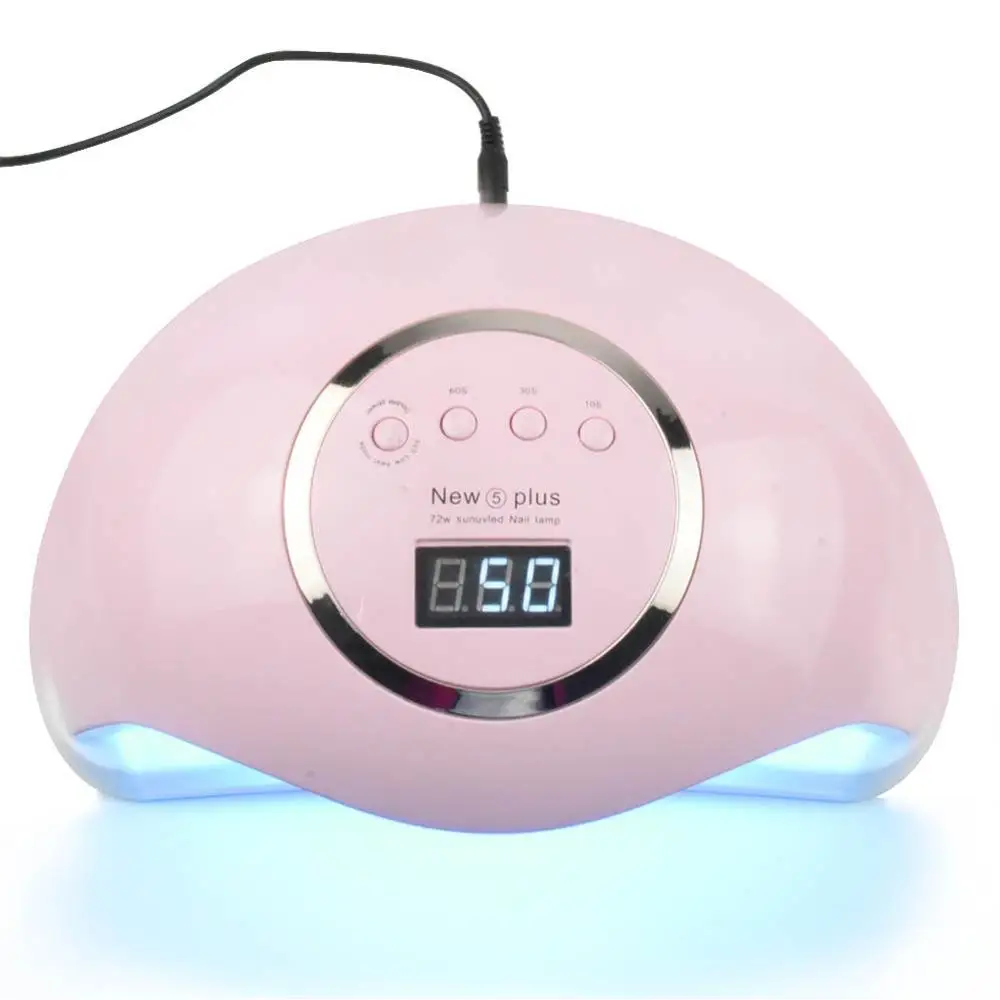 NEW PRO PINK Профессиональный 72 Вт УФ-лампа, гелевый светодиодный светильник для ногтей, высокая мощность для ногтей, Гель-лак для ногтей, сушилка с датчиком, Солнечный СВЕТОДИОДНЫЙ светильник маникюрные инструменты для ногтей - Цвет: NEW PRO PINK