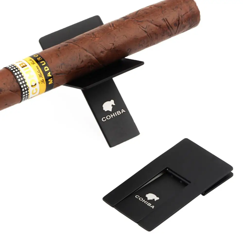 Пепельница для сигар GALINER и COHIBA стальная Складная подставка держатель черный