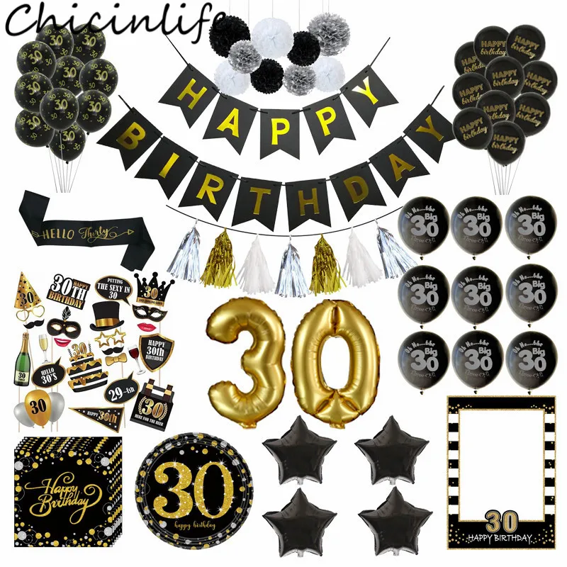 Реквизит для Фотокабины на тему празднования 30-го дня рождения Chicinlife рамка