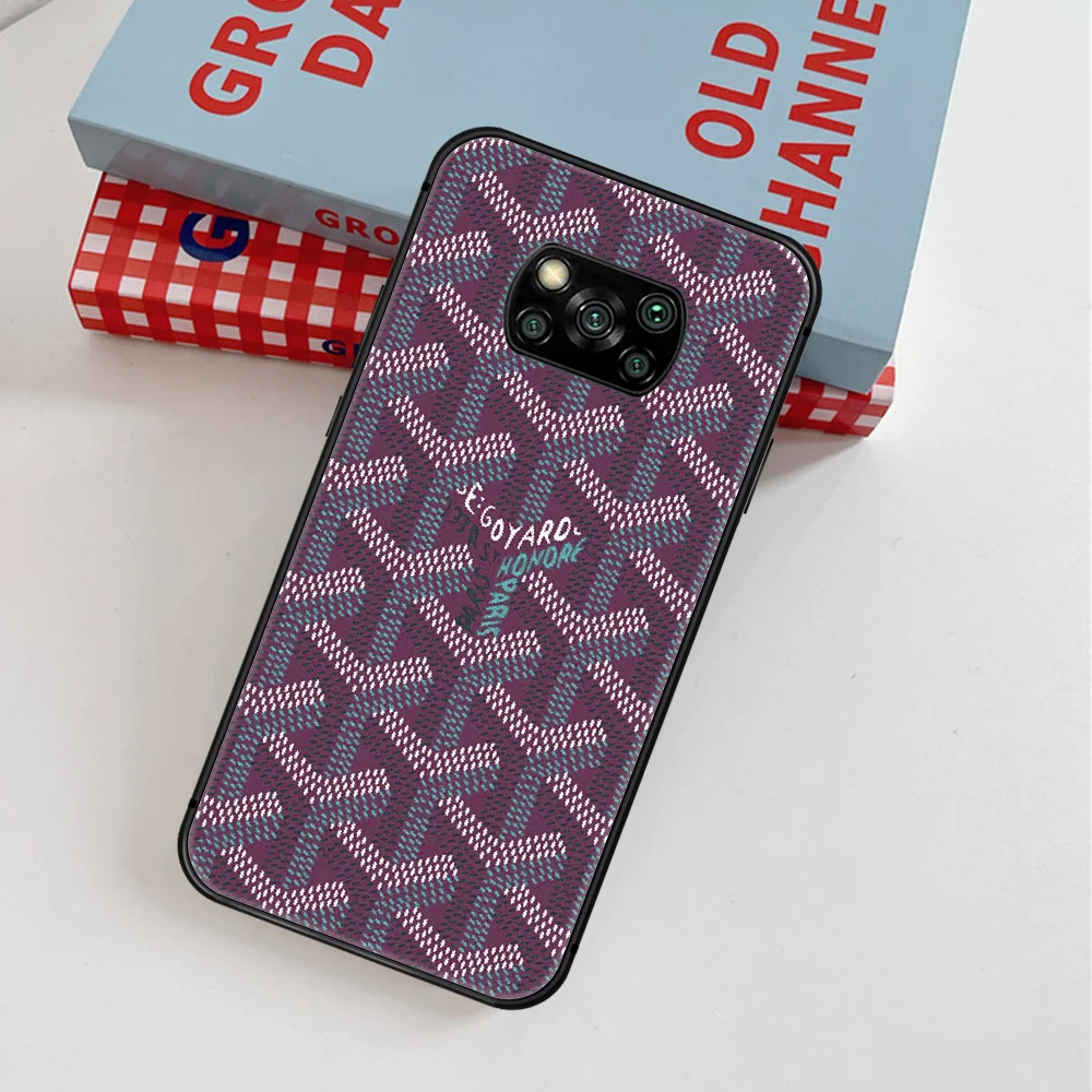 

Goyard Design Luxury Brand Phone Case For Xiaomi Mi Note 10 A3 9 MAX 3 A2 8 9 Lite Pro Ultra black Hoesjes 3D Coque Luxury Cover
