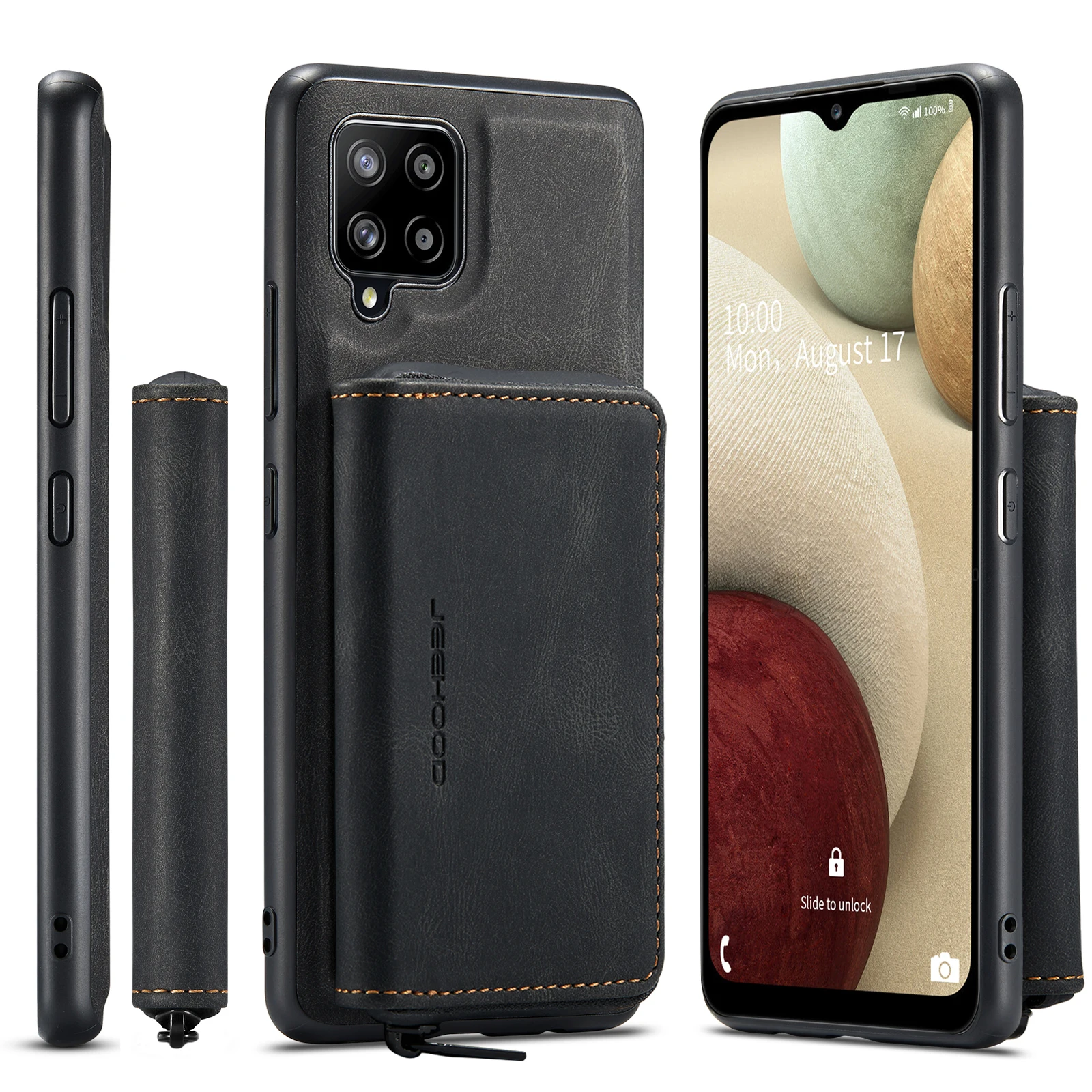 

For Samsung Galaxy A32 4G Case A12 A22 A42 5G Vintage Leather Magnetic Suction Detachable Wallet Bag Card Holder Cash Pocket