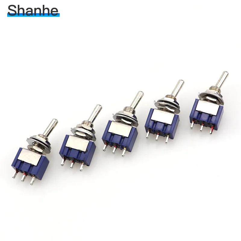 5 шт. мини MTS-102 3-контактный SPDT ON-ON 6A 125VAC миниатюрные тумблеры