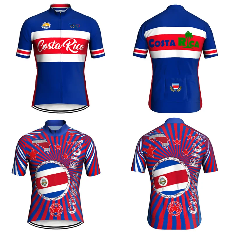 

Costa Rica Summer Cycling Jersey Set Jacket Mountain Wear MTB Top Road Breathable Short Shirt Bicycle Classic Sport Clothes