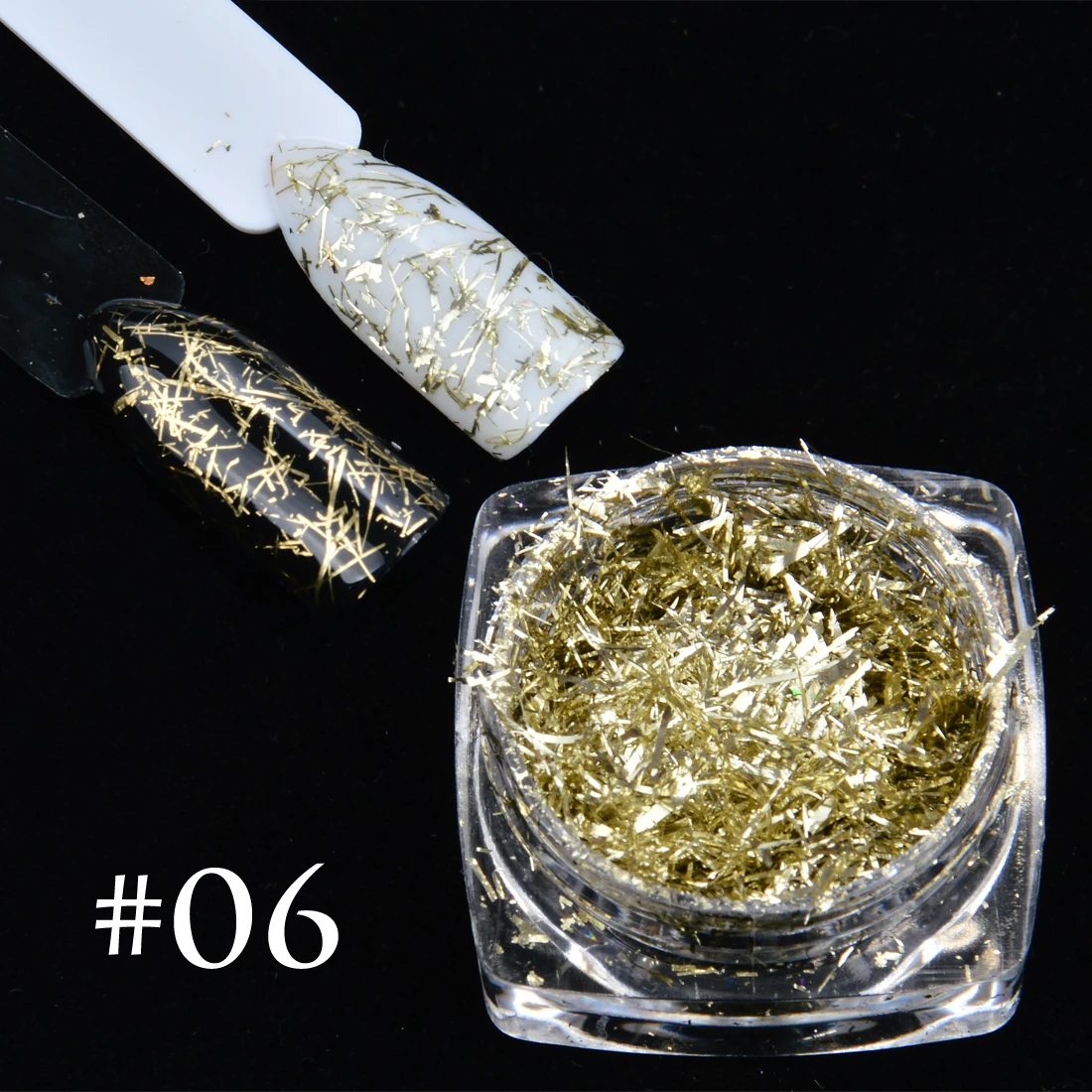 

1pcs Colorful Platinum Silk Foils Nail Flake Glitter Tips 3D Manicure Nail Art Decor Gold Silver 10 Color Sequins for Nails 1 PC