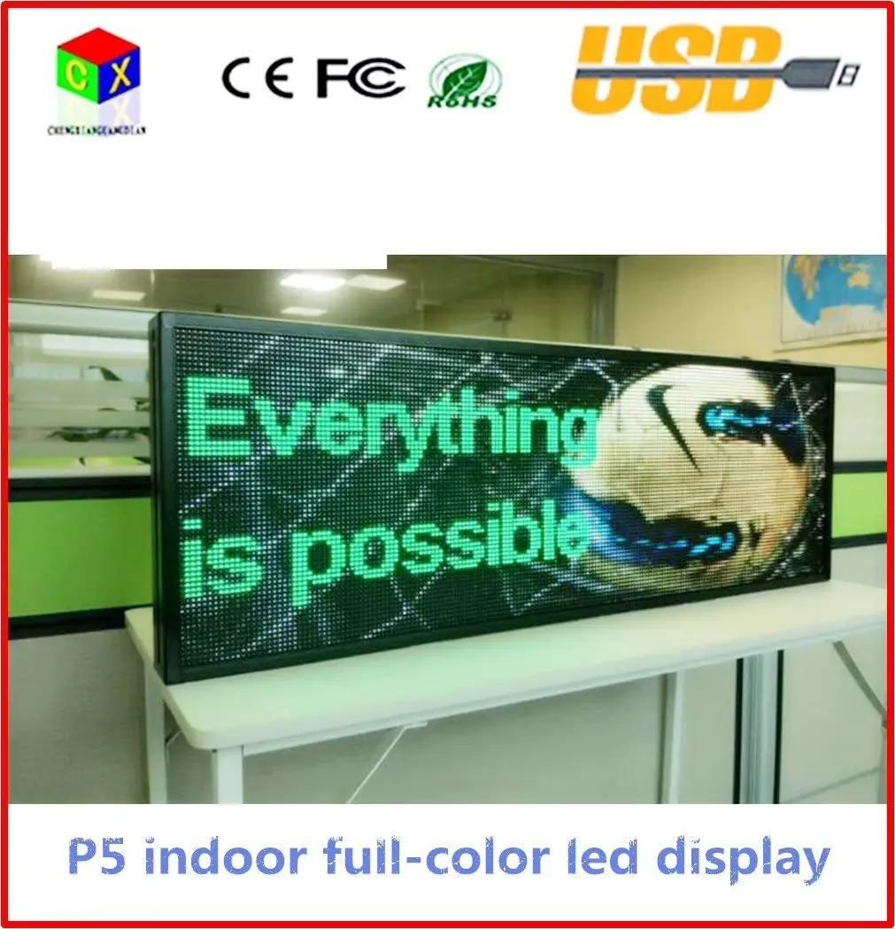 RGB полноцветный P5 внутренний СВЕТОДИОДНЫЙ знак сообщений движущийся