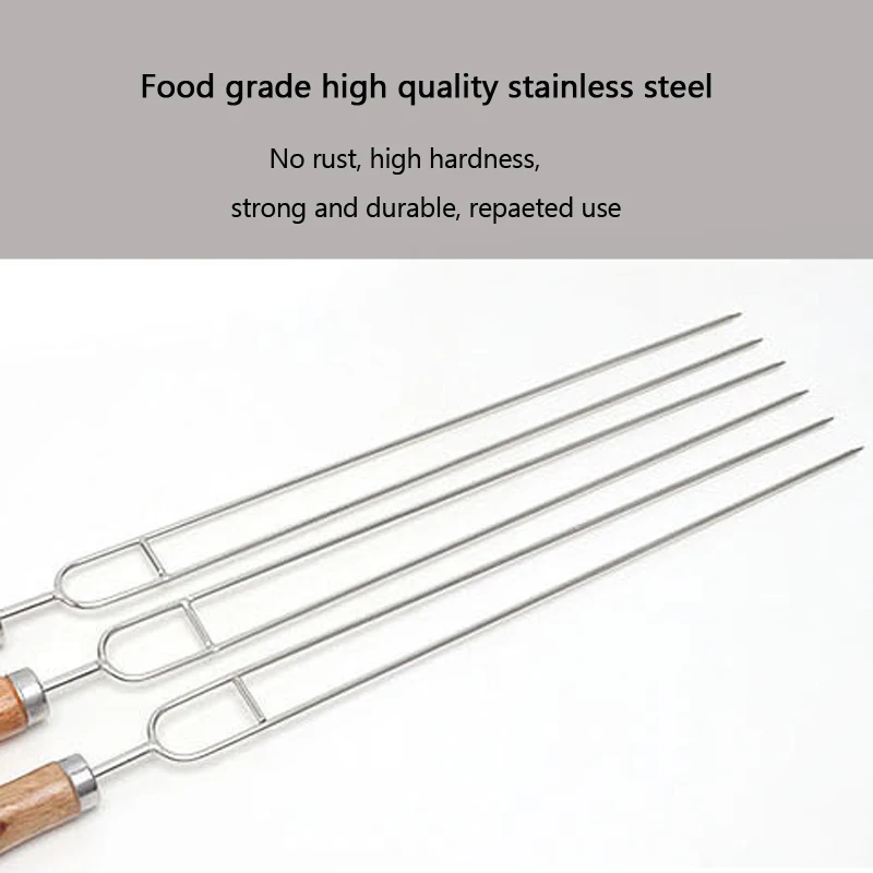 3 шт. U Тип вилка для барбекю Нержавеющая сталь техника Double Needle шампуры Шашлыка на