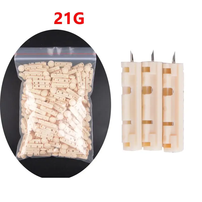 200 шт 21 г одноразовые стерильные ланцет иглы для сбора крови обрезая массаж