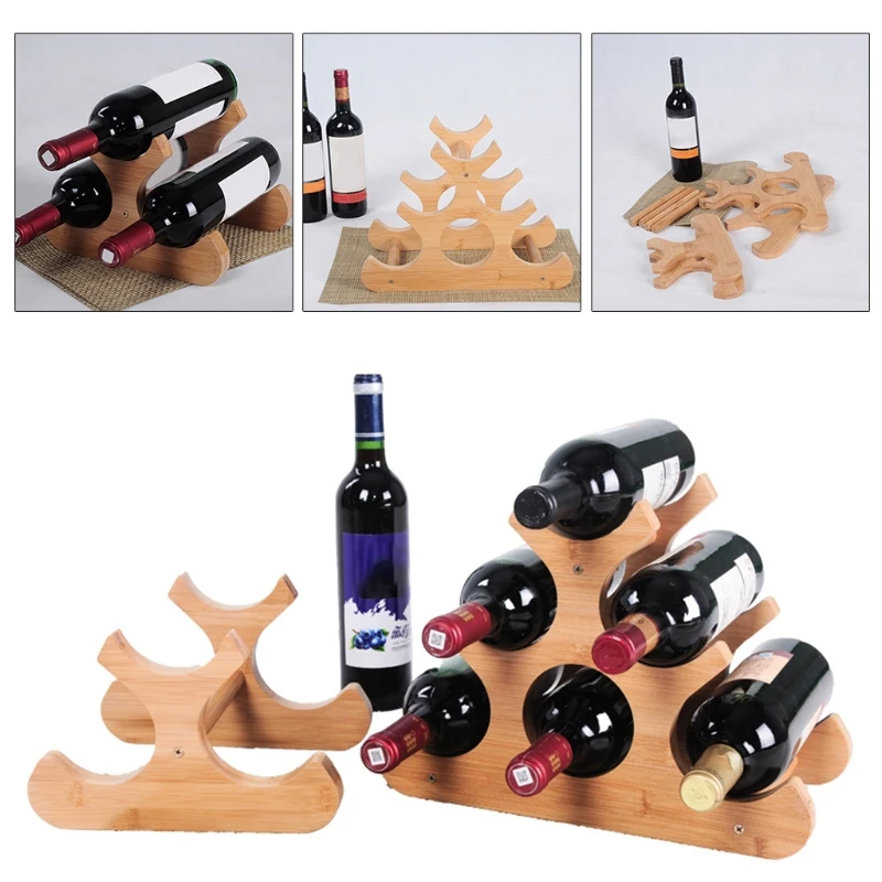 

Creative Wooden Wine Mover Bottle Bracket Ornaments Wine Display Rack Decoration Creative Simple Fashion Home Art