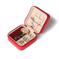 ta mingren small watch lipstick storage box ring earring necklace lady gift pu leather travel jewelry storage box