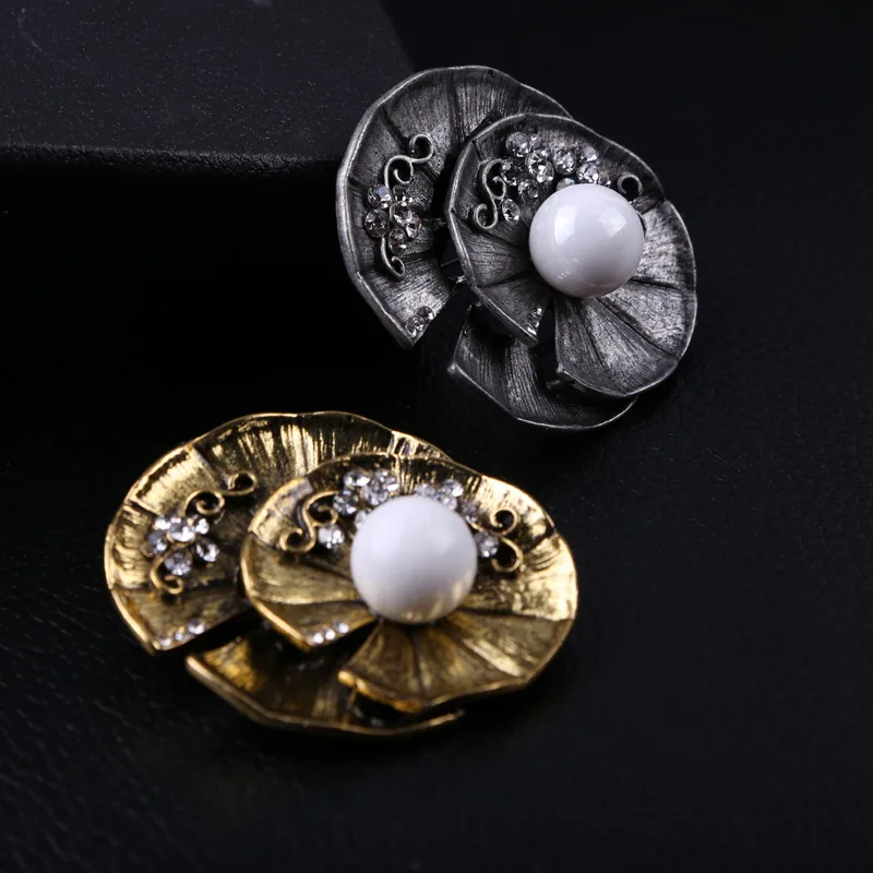 Высококачественная Винтажная Брошь В Виде Цветка из сплава жемчуга