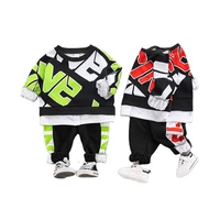 new spring autumn kids boys girls t shirt pants 2pcssets baby toddler clothing infant sportswear children trendy clothes suit