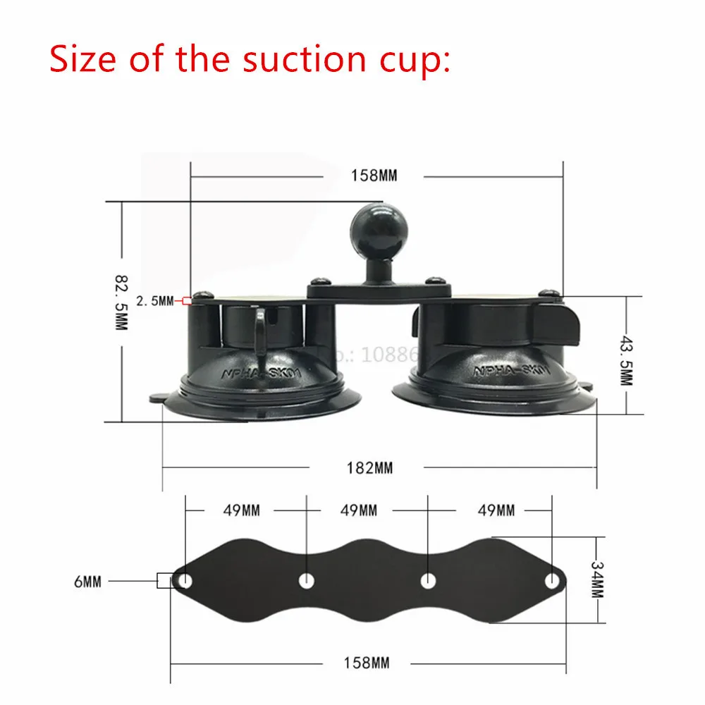 Jadkinsta двойная присоска откручивающаяся на автомобильное окно с резиновым