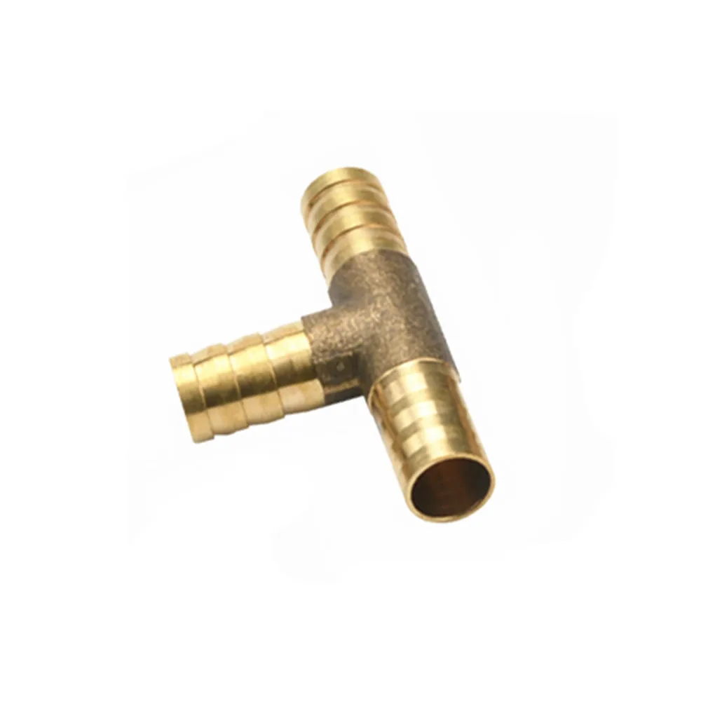T-Форма латунь шланг фитинги тройник 4mm19mm 3 Way трубки Barb Медь колючей муфта разъем