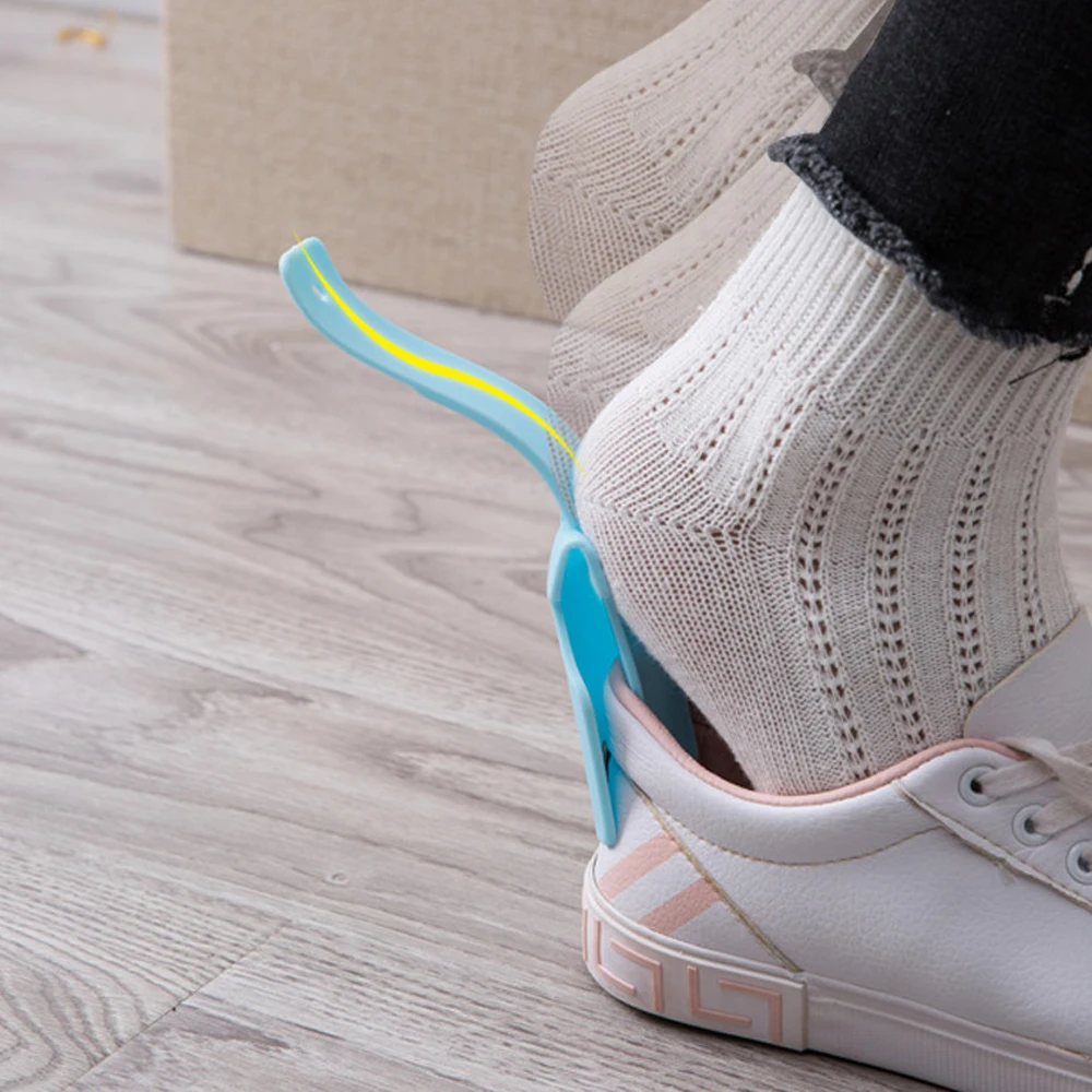 

1pc Sport Shoes Lifter Colorful Plastic Flexible Shoe Horns Spoon Professional Flexible Shoe Lifter Shoes Accessories