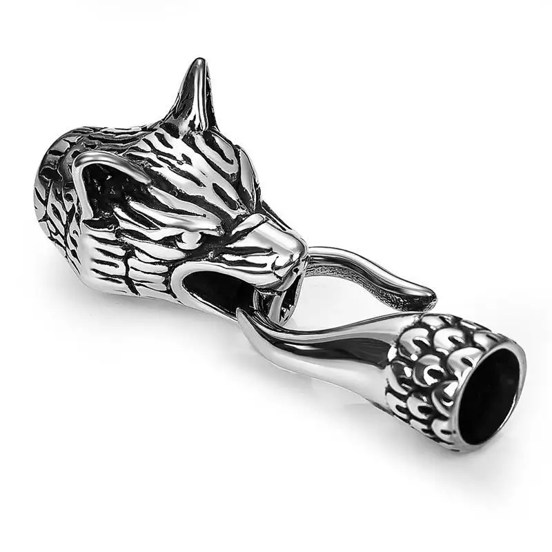 Нержавеющая сталь застежка крючок голова животного браслет разъем подходит 6 8 мм кожаный шнур конец застежки для мужчин ювелирных изделий