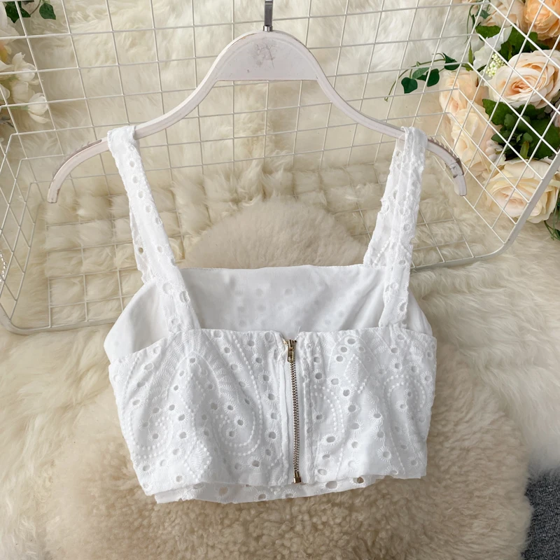 

Women's Holiday Style Suit Sets 2020 Summer New Short High Waist Camisole Wild Long Skirt Fashionable Two-piece Skirts ML1037