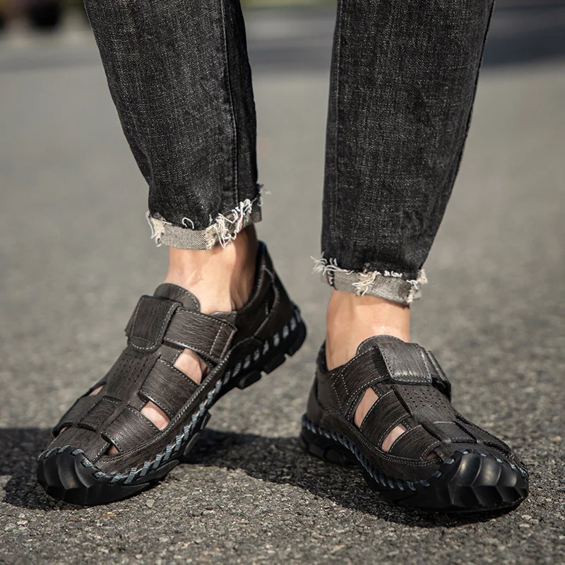 

Men Sandals Leather Men's Sandals Summer Man For Men Beach