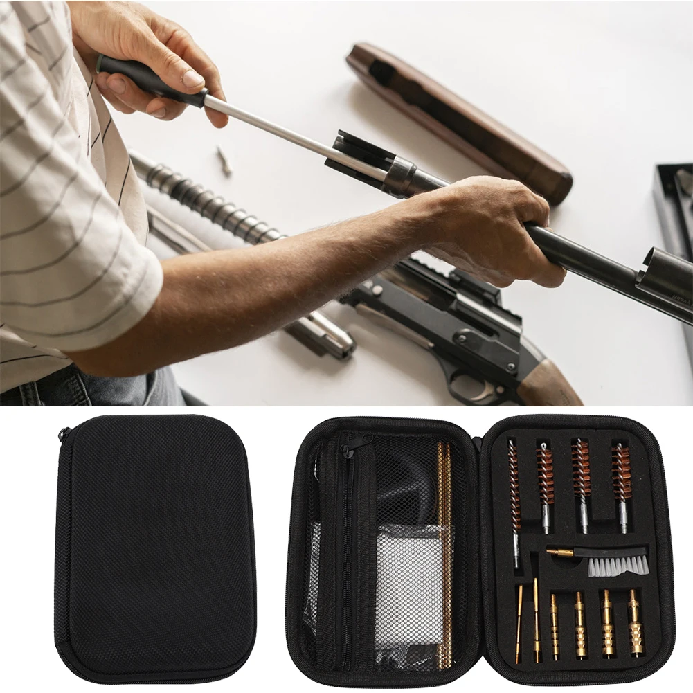 

16pcs/Set Universal Gun Barrel Cleaning Kit for 22/357/38/9mm/40/45 Caliber Rifle Gun Pistol Shotgun Cleaner Brushes Tool Set