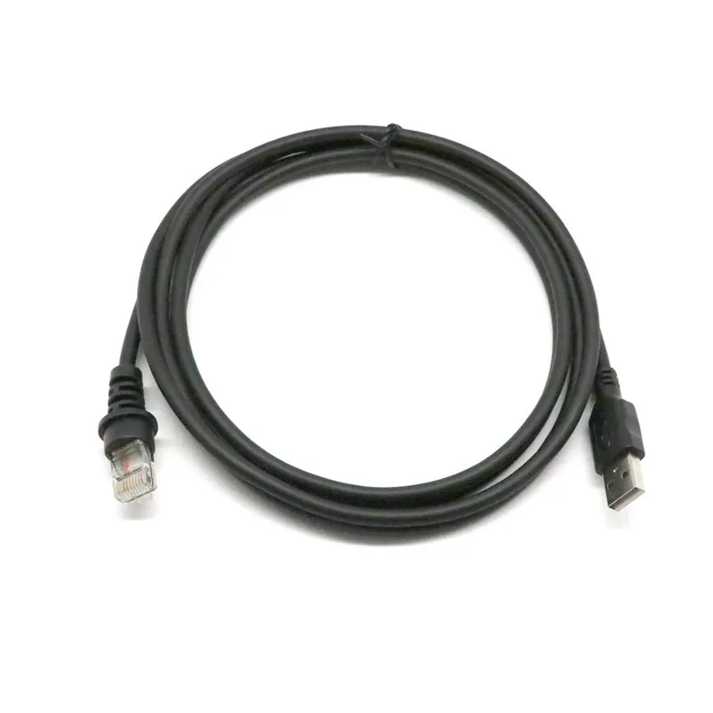 

BarCode Scanner USB Cable 2M 7120 MS1690 MS5145 MS9540 USB2.0 to Rj45 Cable Black