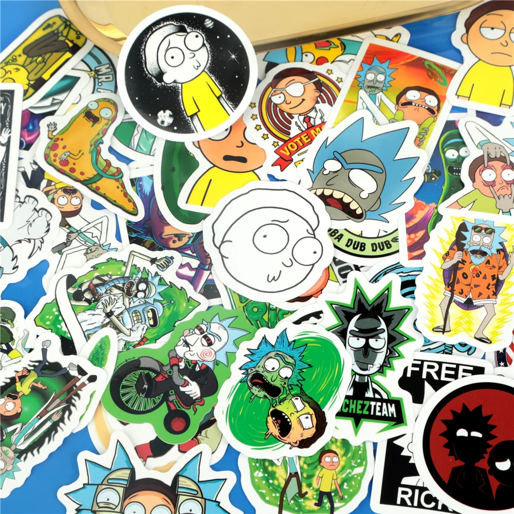 50 шт. набор американская драма Рик и Морти ПВХ стикер украшения DIY Ablum дневник в