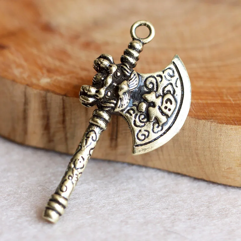 Креативная латунная подвеска в виде головы тигра стиле ретро автомобильные