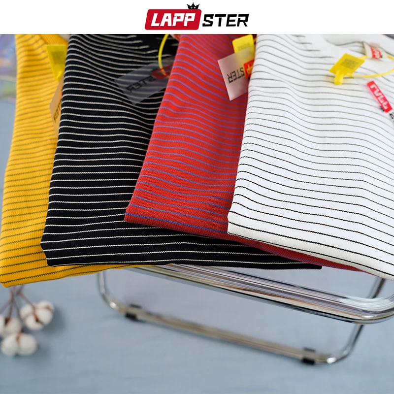 LAPPSTER Мужская негабаритная Японская уличная одежда футболки с отверстиями 2019