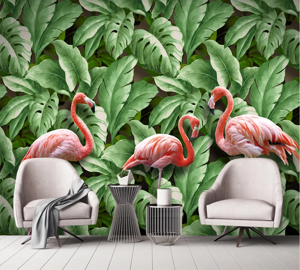 Пользовательские 3D обои росписи скандинавские ручная роспись тропический дождь