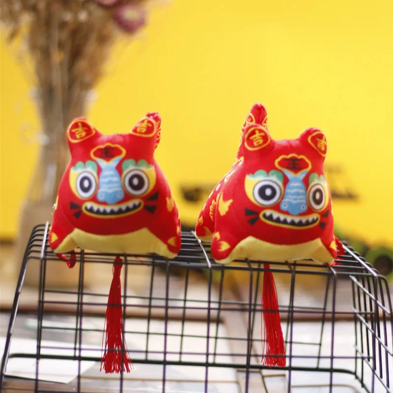Изысканная популярная Милая креативная талисман 2022 года тигра кукла с красным