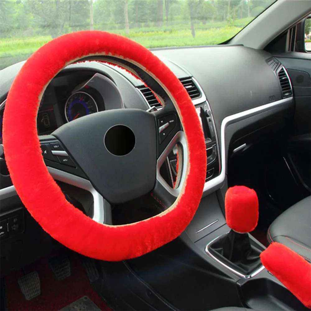 DJSona 2018 новая зимняя искусственная шерсть чехол рулевого колеса автомобиля для