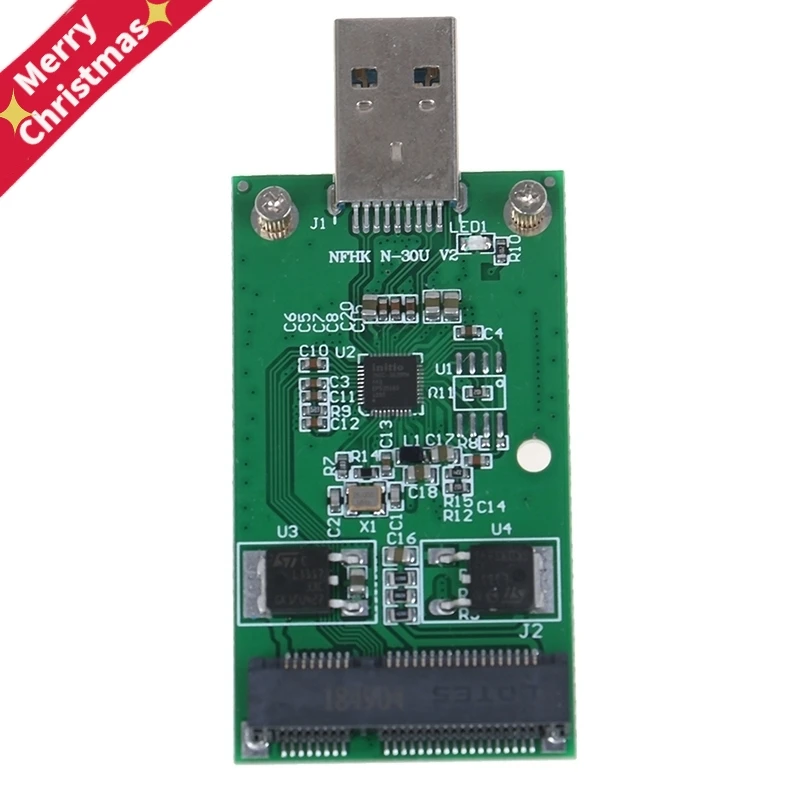 Мини USB 3 0 на PCIE mSATA внешний SSD PCBA конвейер адаптер карта|Компьютерные кабели и