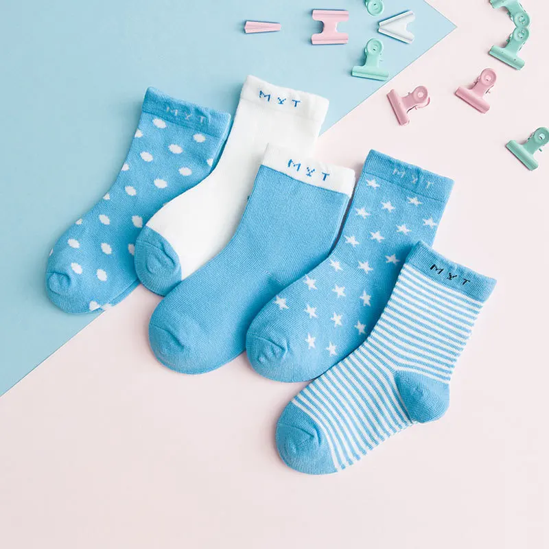 Пять пар осенне зимние весенние детские хлопковые носки студенческие