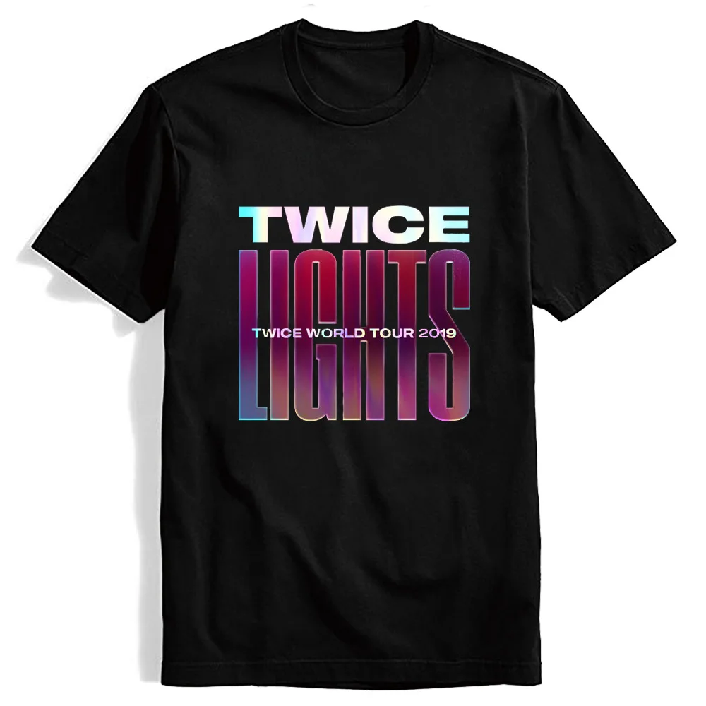 KPOP дважды WORLD TOUR 2019 футболка для женщин Новый стиль Femme Повседневные футболки JungYeon