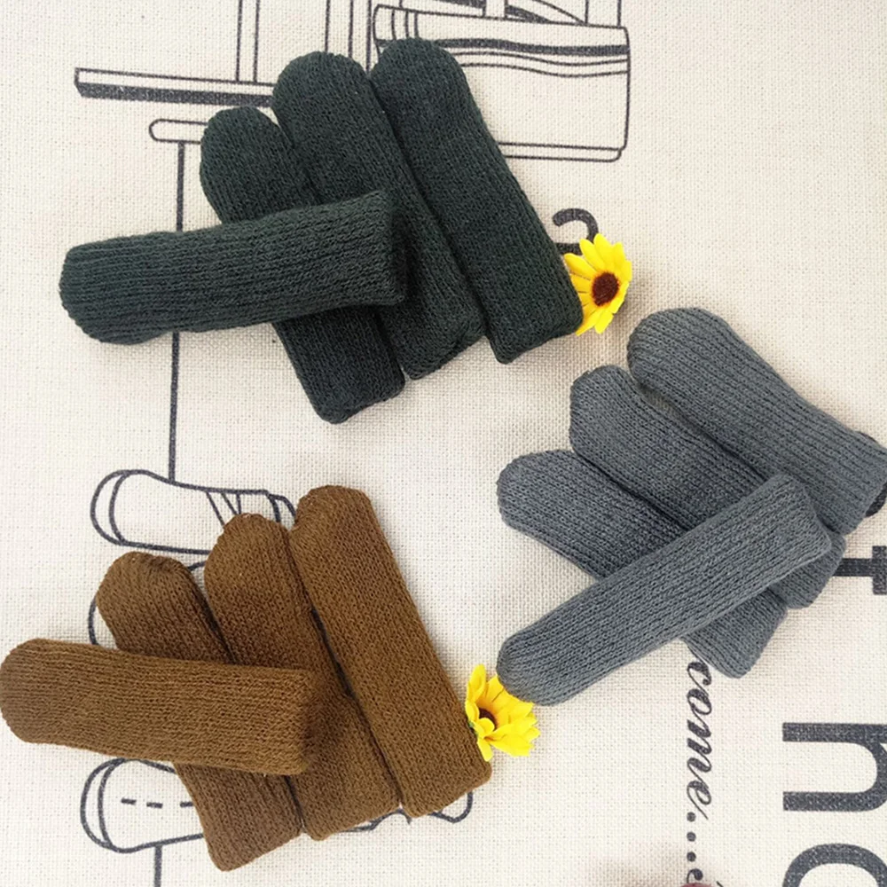 

3 Sets of Thick Furniture Leg Socks Knitted Chair Leg Socks Floor Protectors