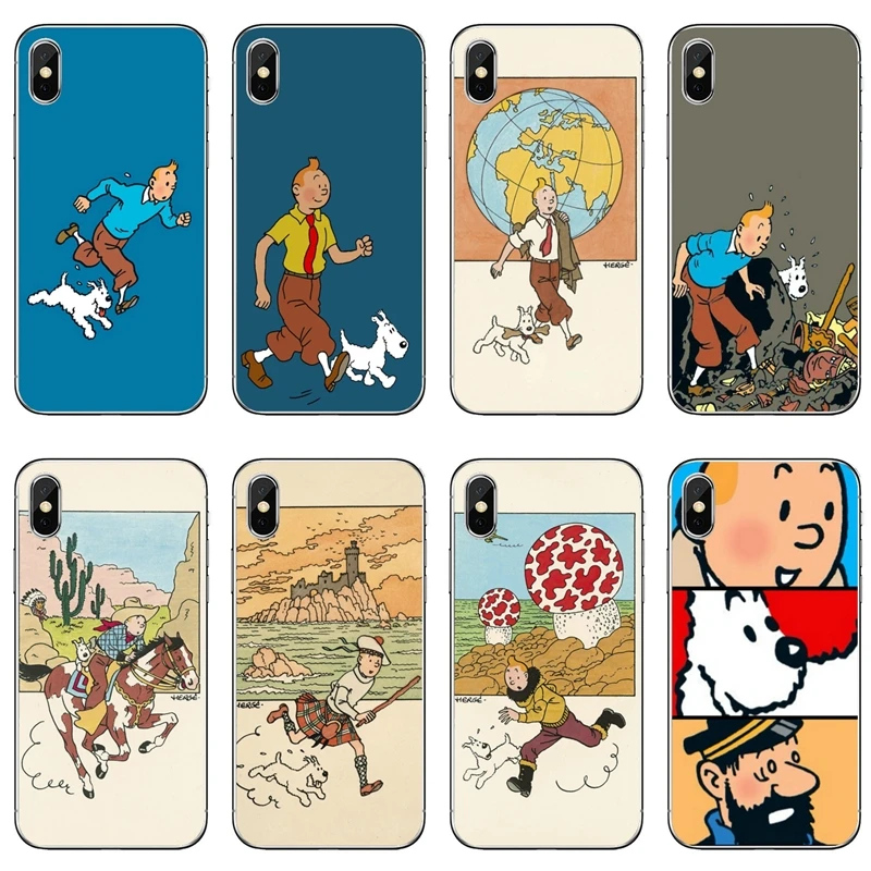Роскошный чехол для телефона в виде комиксов Tintin Samsung Galaxy M30 J8 J7 J5 Pro J6 J4 Prime A6 A8 A9 Plus