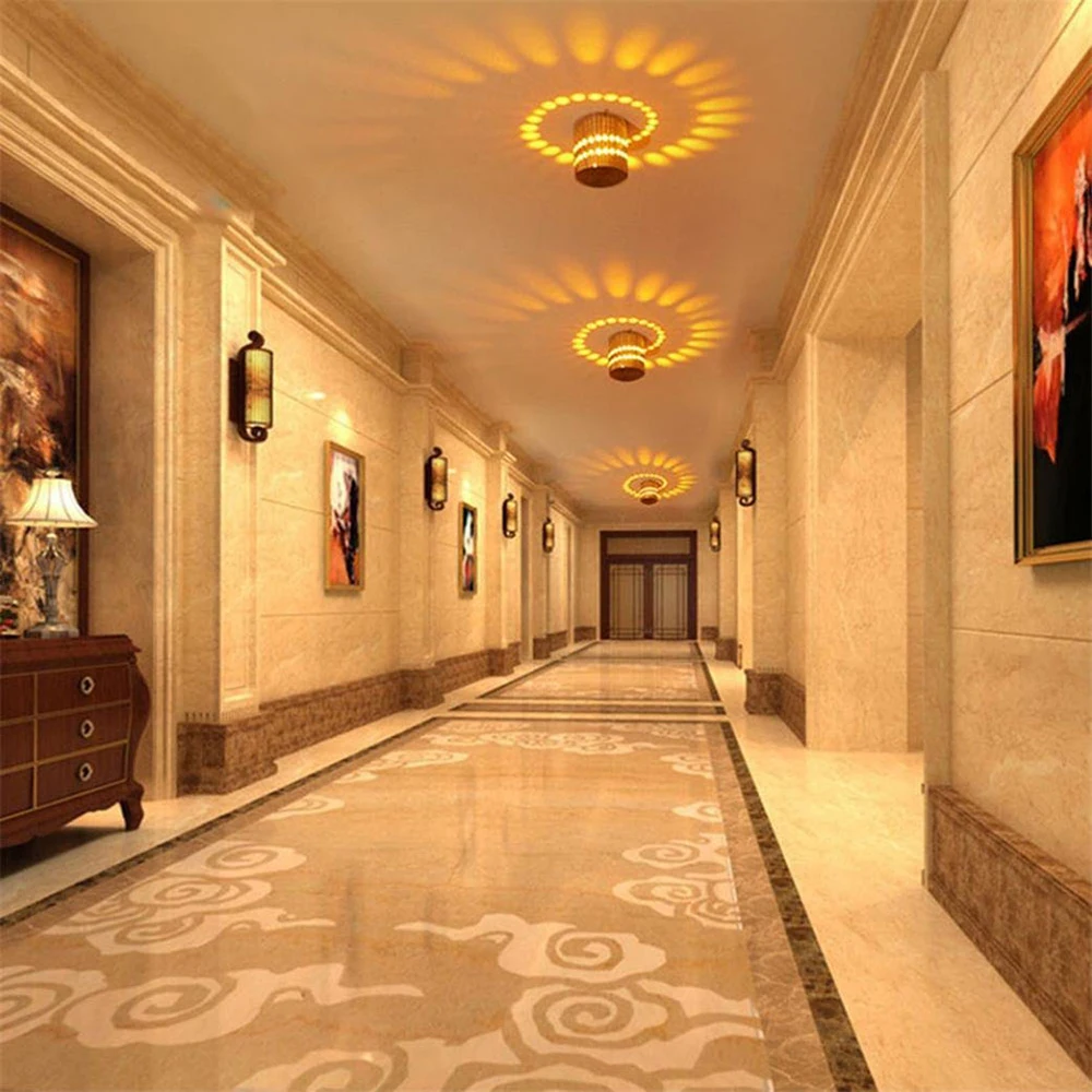 Спиральный алюминиевый светодиодный настенный светильник украшение для дома