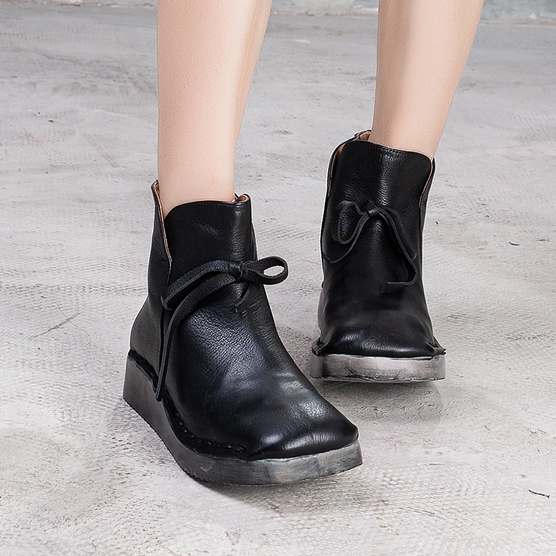 Оригинальные полусапожки женская обувь коллекция 2019 года осенние кожаные