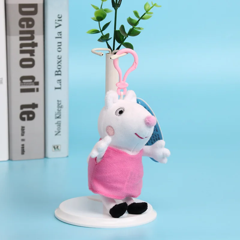 Susy Sheep 13 см оригинальная Свинка Пеппа Семья Друзья плюшевая подвеска Украшение мягкая игрушка Susy овечка Педро пони Зои Зебра животное кукла игрушка подарок - Цвет: Susy Sheep
