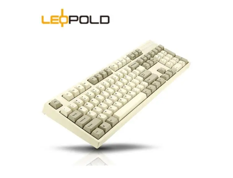 LEOPOLD FC900R PD серая утолщенная ПБТ двухцветная механическая клавиатура с 104